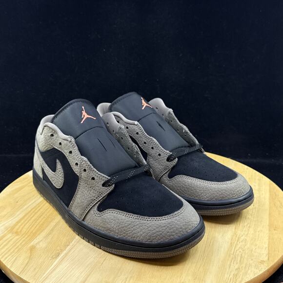 Nike Air Jordan 1 Low  Shoes Black Olive Gray Mango IB7109-005 Men\'s Size 9.5 main image 6